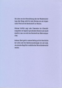Allversöhnung | Michael Griffiths / Andreas Ebert